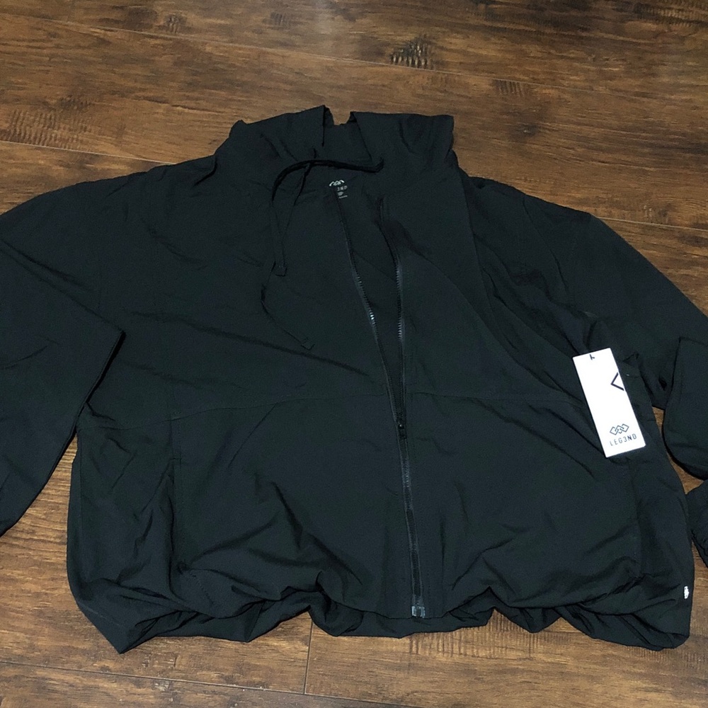 Black Women's Lightweight Zip-Front Jacket
